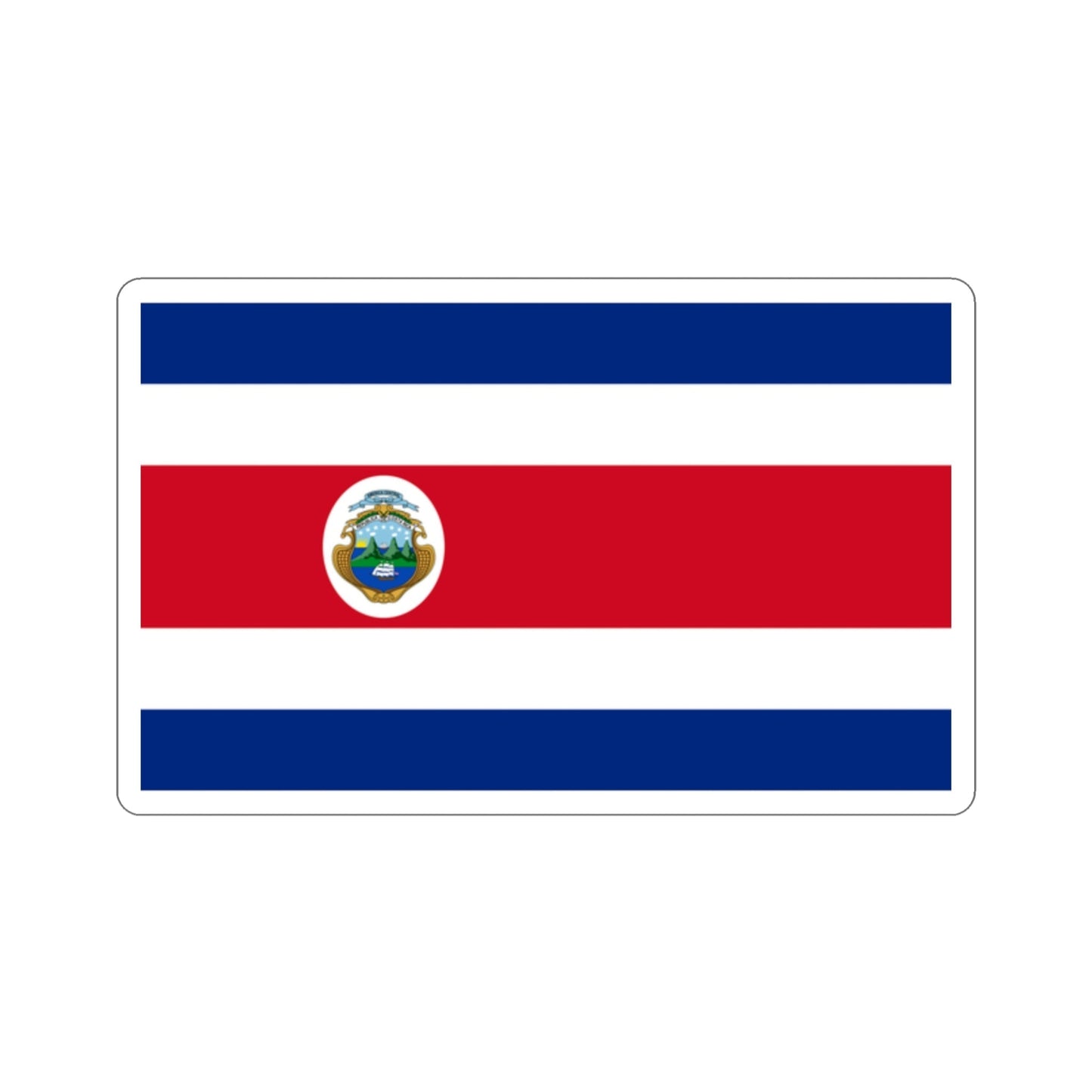 Flag of Costa Rica STICKER Vinyl Die-Cut Decal-2 Inch-The Sticker Space