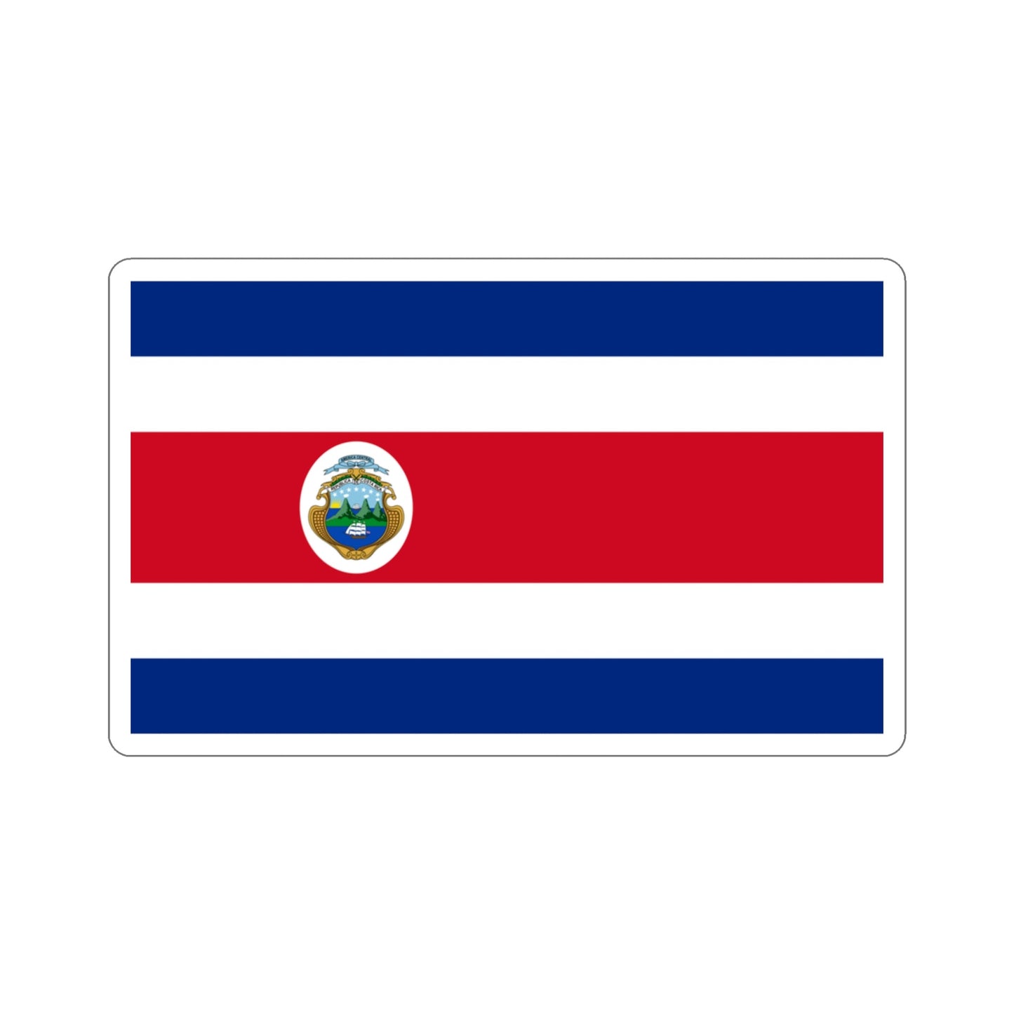 Flag of Costa Rica STICKER Vinyl Die-Cut Decal-3 Inch-The Sticker Space