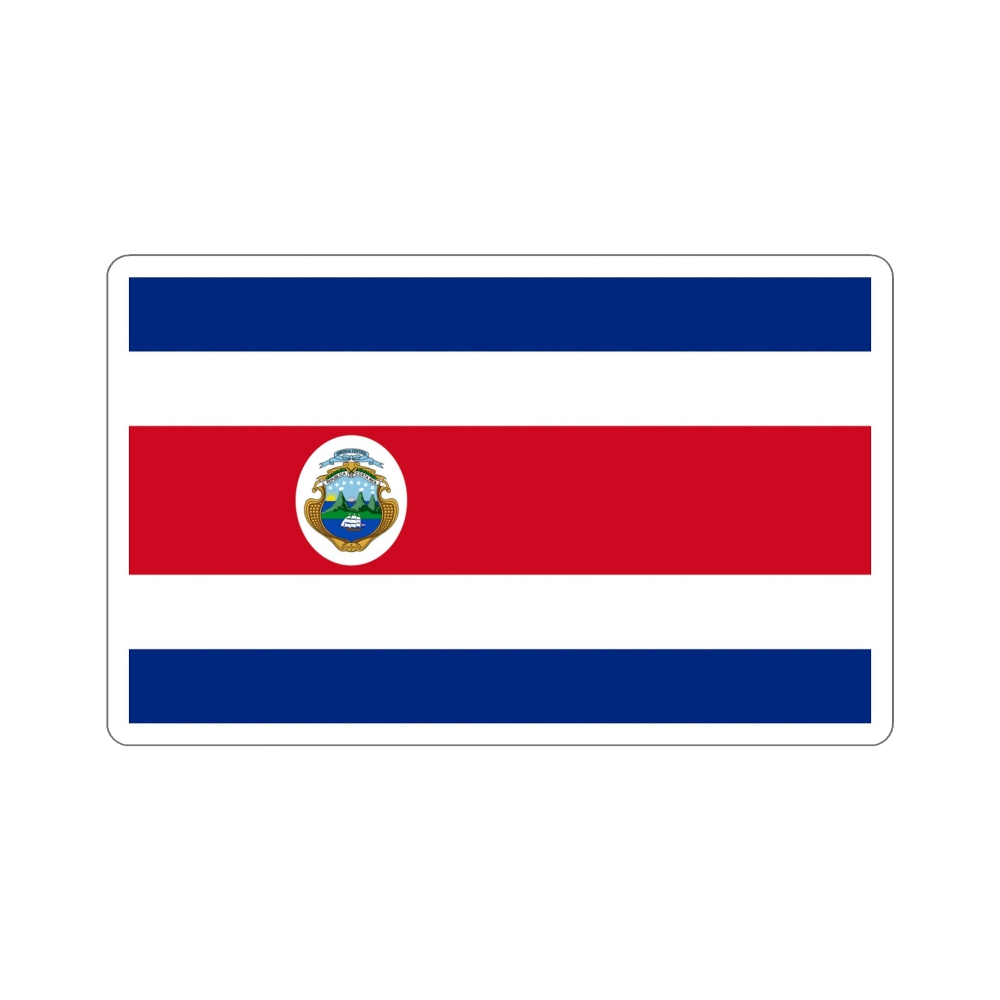 Flag of Costa Rica STICKER Vinyl Die-Cut Decal-4 Inch-The Sticker Space