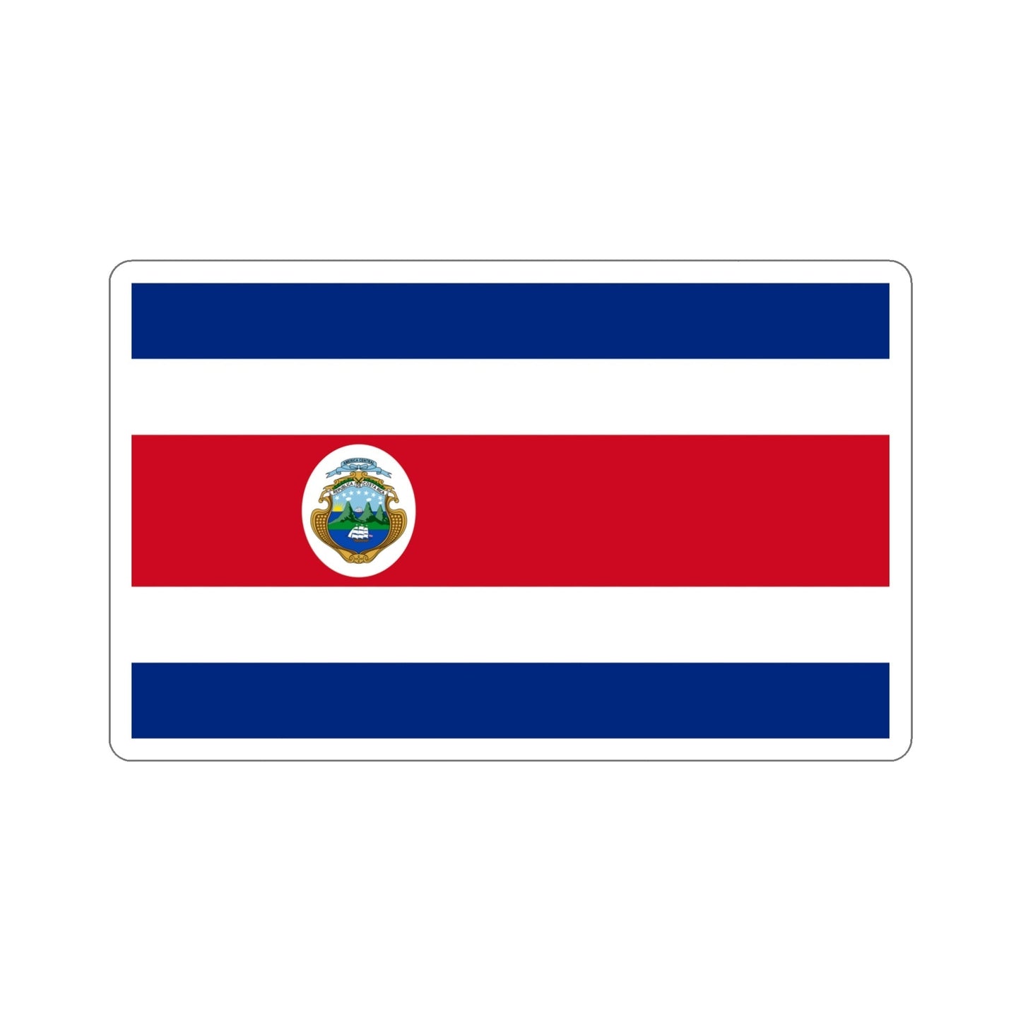 Flag of Costa Rica STICKER Vinyl Die-Cut Decal-5 Inch-The Sticker Space