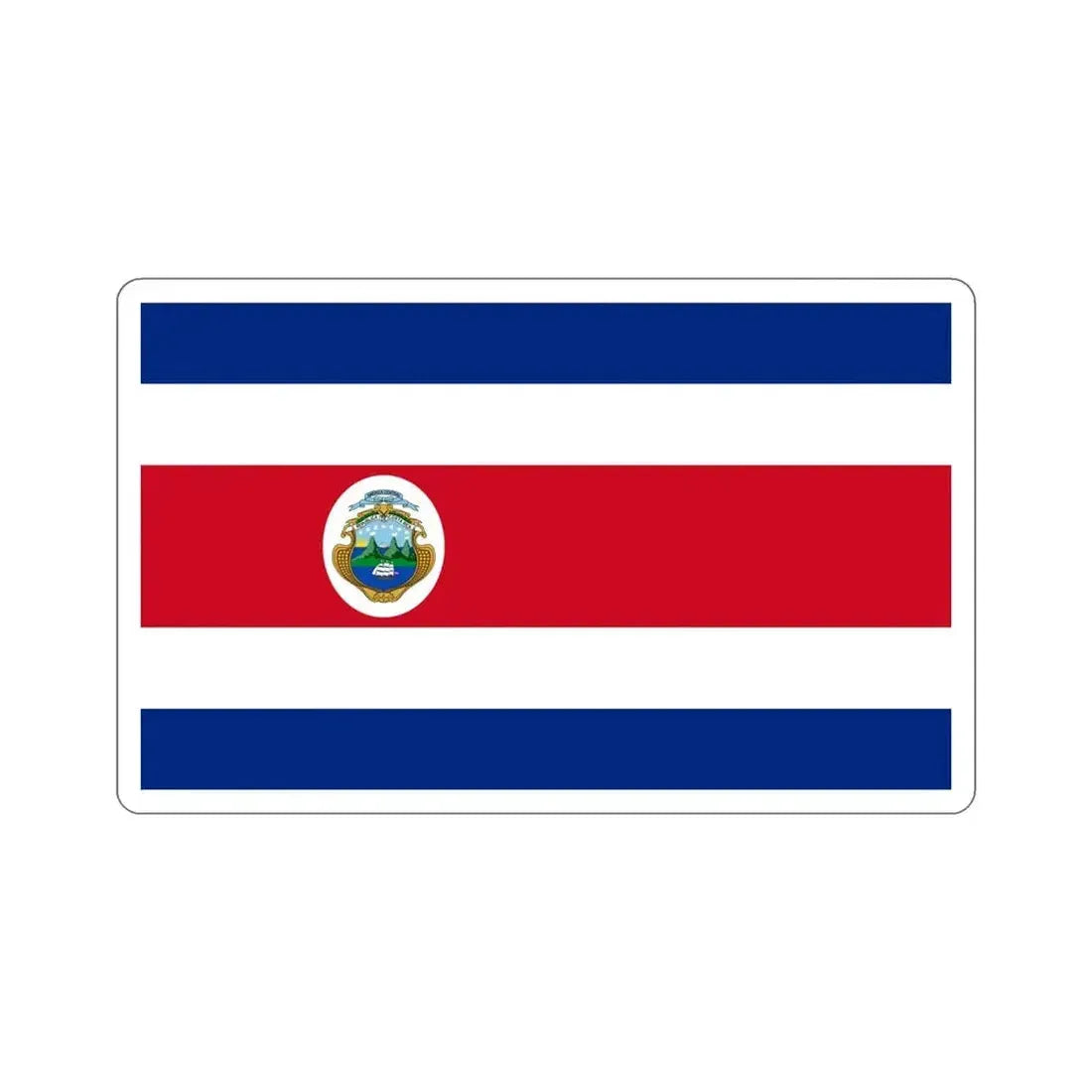Flag of Costa Rica STICKER Vinyl Die-Cut Decal - The Sticker Space