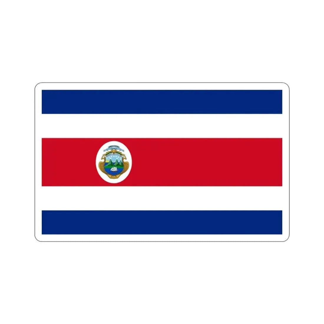 Flag of Costa Rica STICKER Vinyl Die-Cut Decal - The Sticker Space