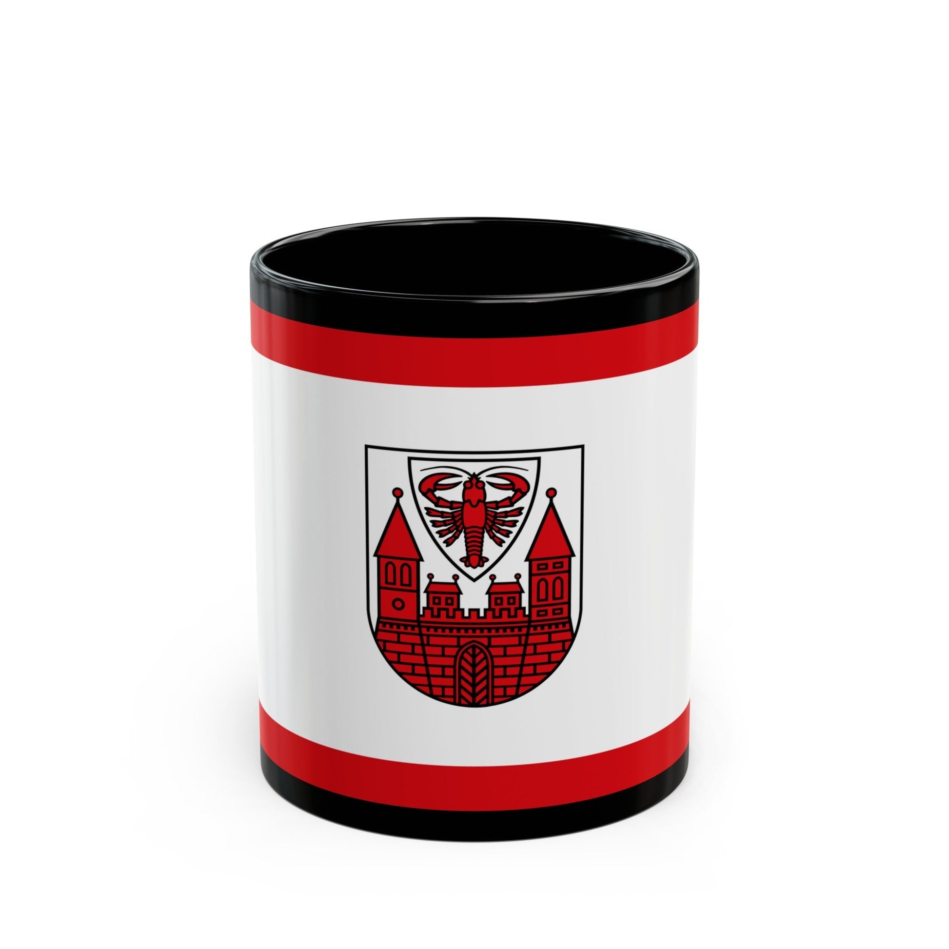 Flag of Cottbus Germany - Black Coffee Mug-11oz-The Sticker Space