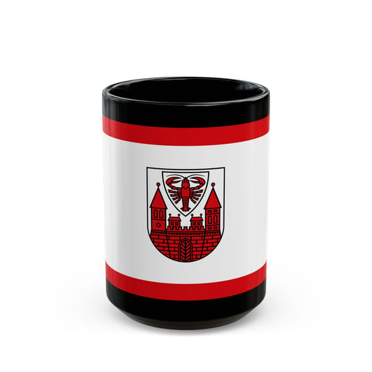 Flag of Cottbus Germany - Black Coffee Mug-15oz-The Sticker Space