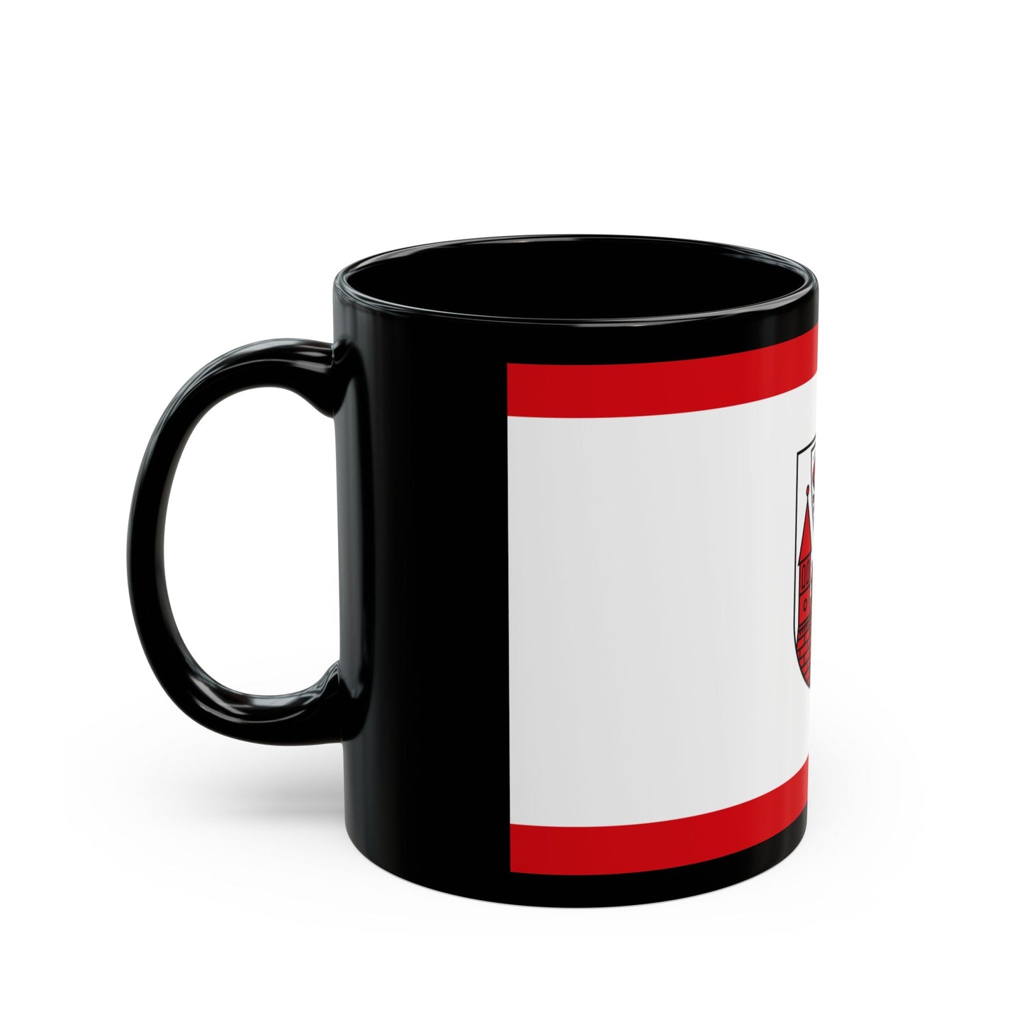 Flag of Cottbus Germany - Black Coffee Mug-The Sticker Space