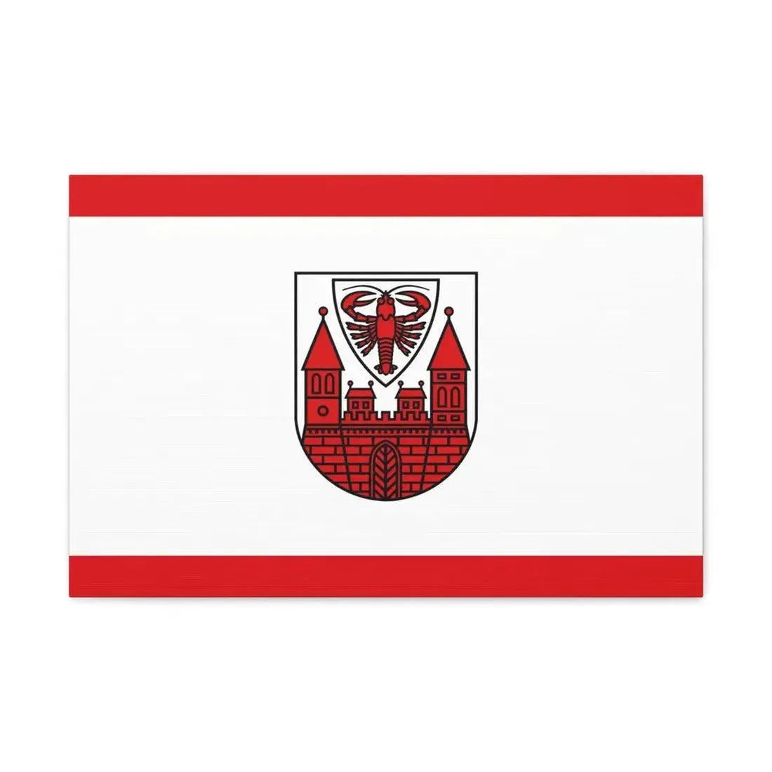 Flag of Cottbus Germany - Canvas Wall Art 24″ x 16″ 1.25" - The Sticker Space