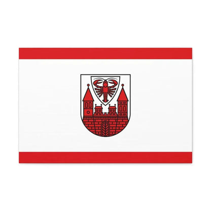 Flag of Cottbus Germany - Canvas Wall Art 24″ x 16″ 1.25" - The Sticker Space