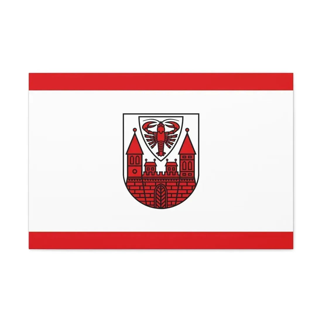 Flag of Cottbus Germany - Canvas Wall Art 30" x 20" 1.25" - The Sticker Space