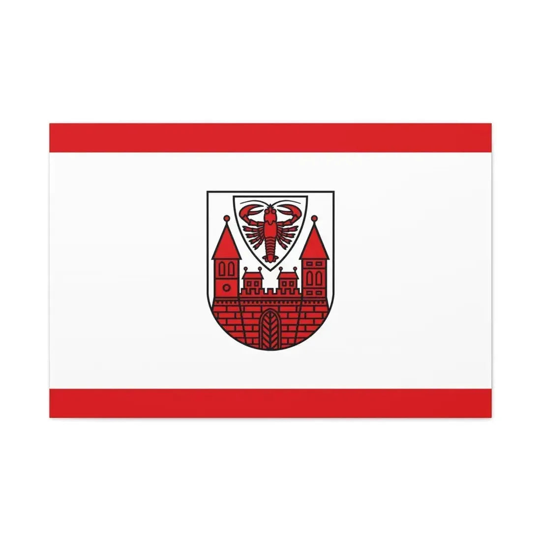Flag of Cottbus Germany - Canvas Wall Art 36" x 24" 1.25" - The Sticker Space