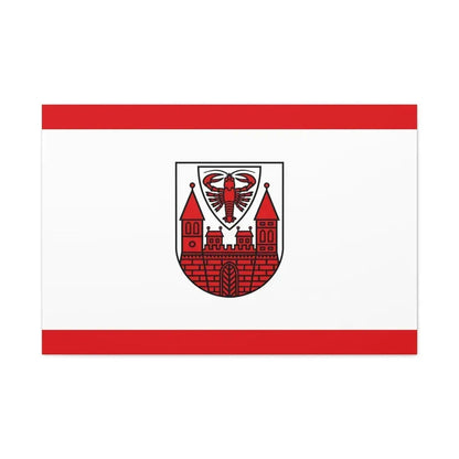 Flag of Cottbus Germany - Canvas Wall Art 36" x 24" 1.25" - The Sticker Space