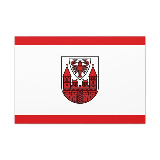 Flag of Cottbus Germany - Canvas Wall Art 36" x 24" 1.25" - The Sticker Space