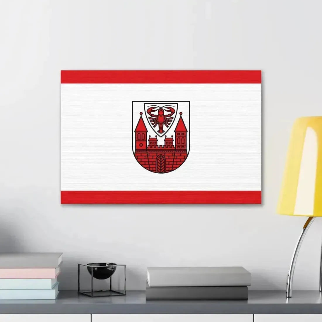 Flag of Cottbus Germany - Canvas Wall Art - The Sticker Space