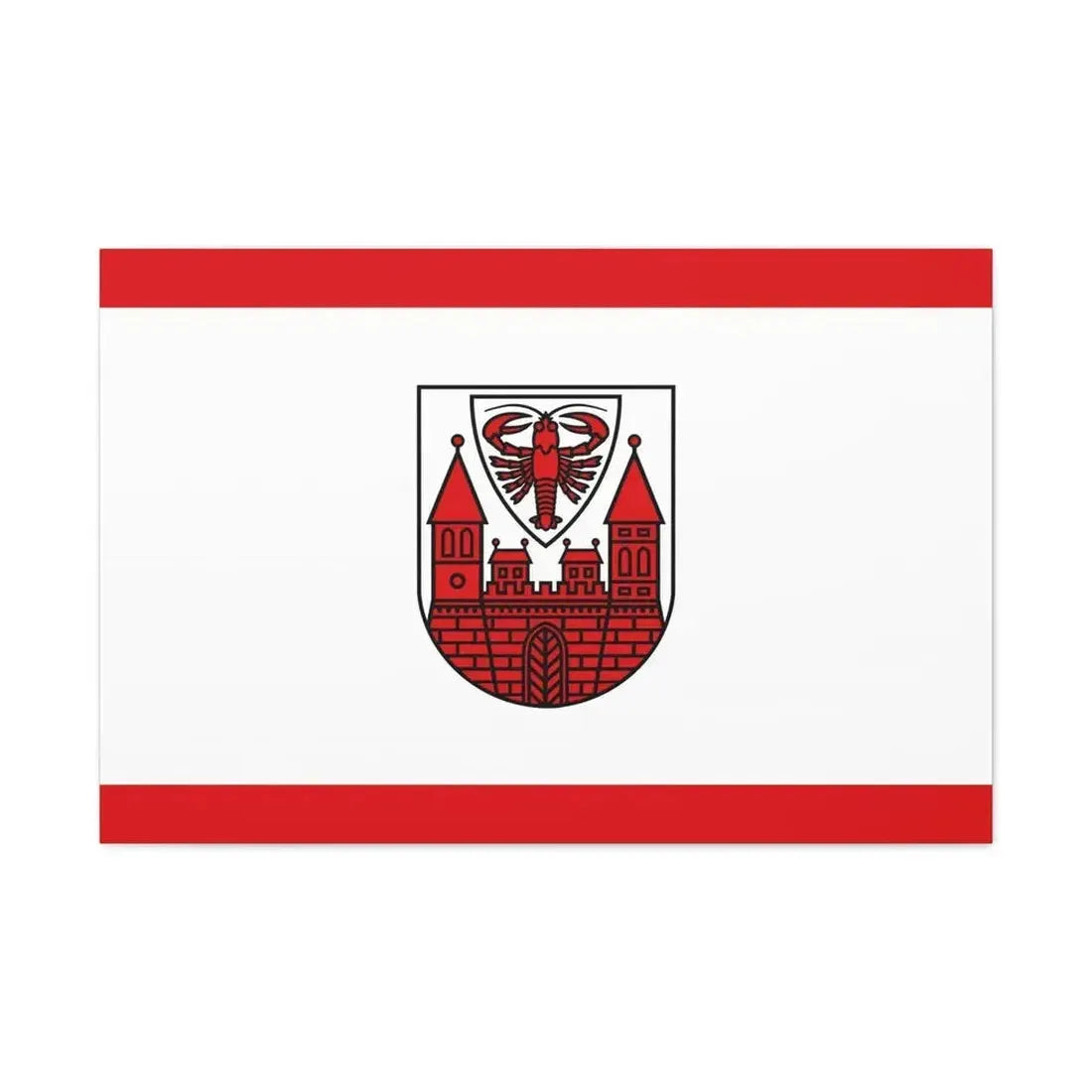 Flag of Cottbus Germany - Canvas Wall Art - The Sticker Space