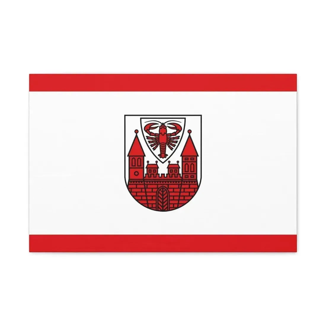 Flag of Cottbus Germany - Canvas Wall Art - The Sticker Space