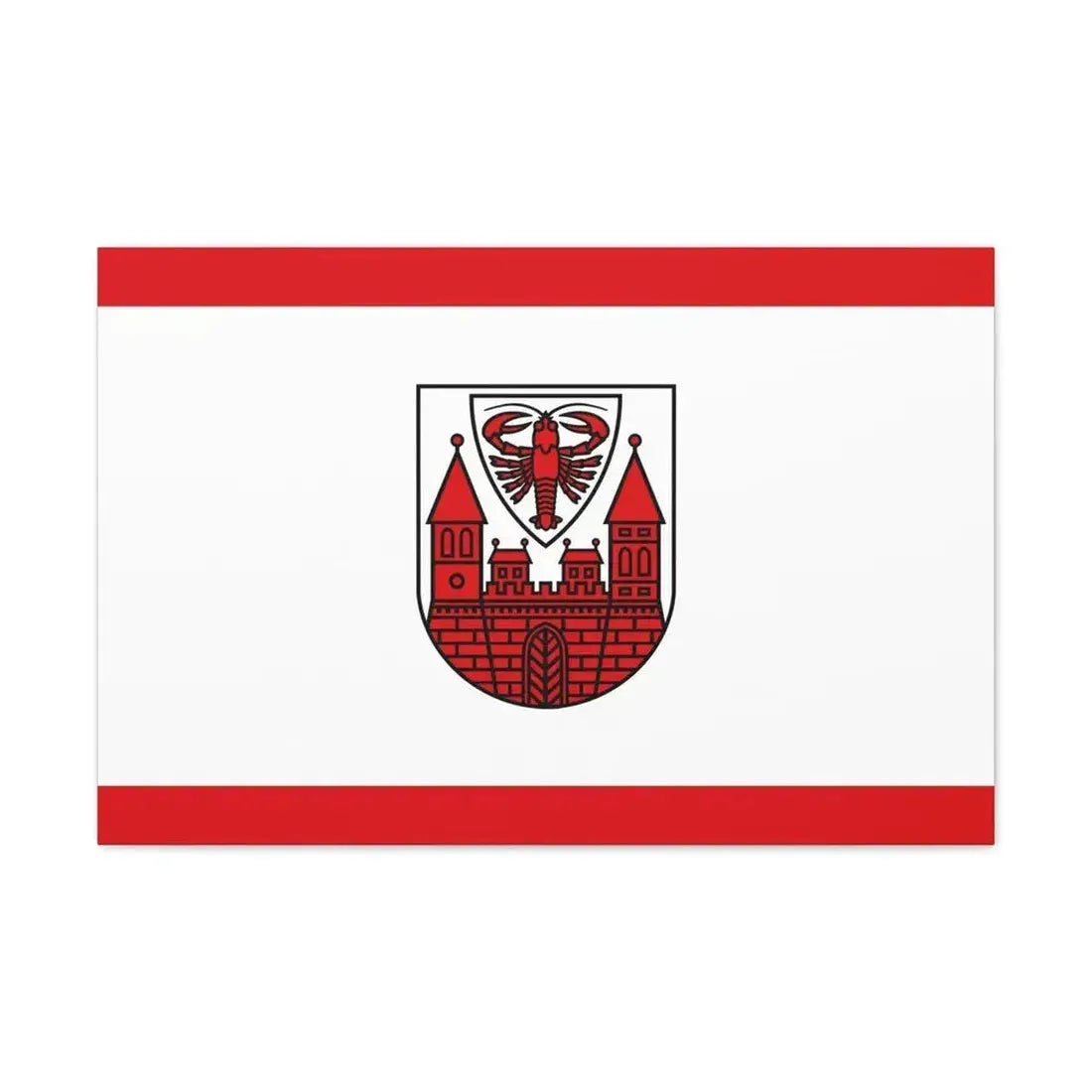 Flag of Cottbus Germany - Canvas Wall Art - The Sticker Space