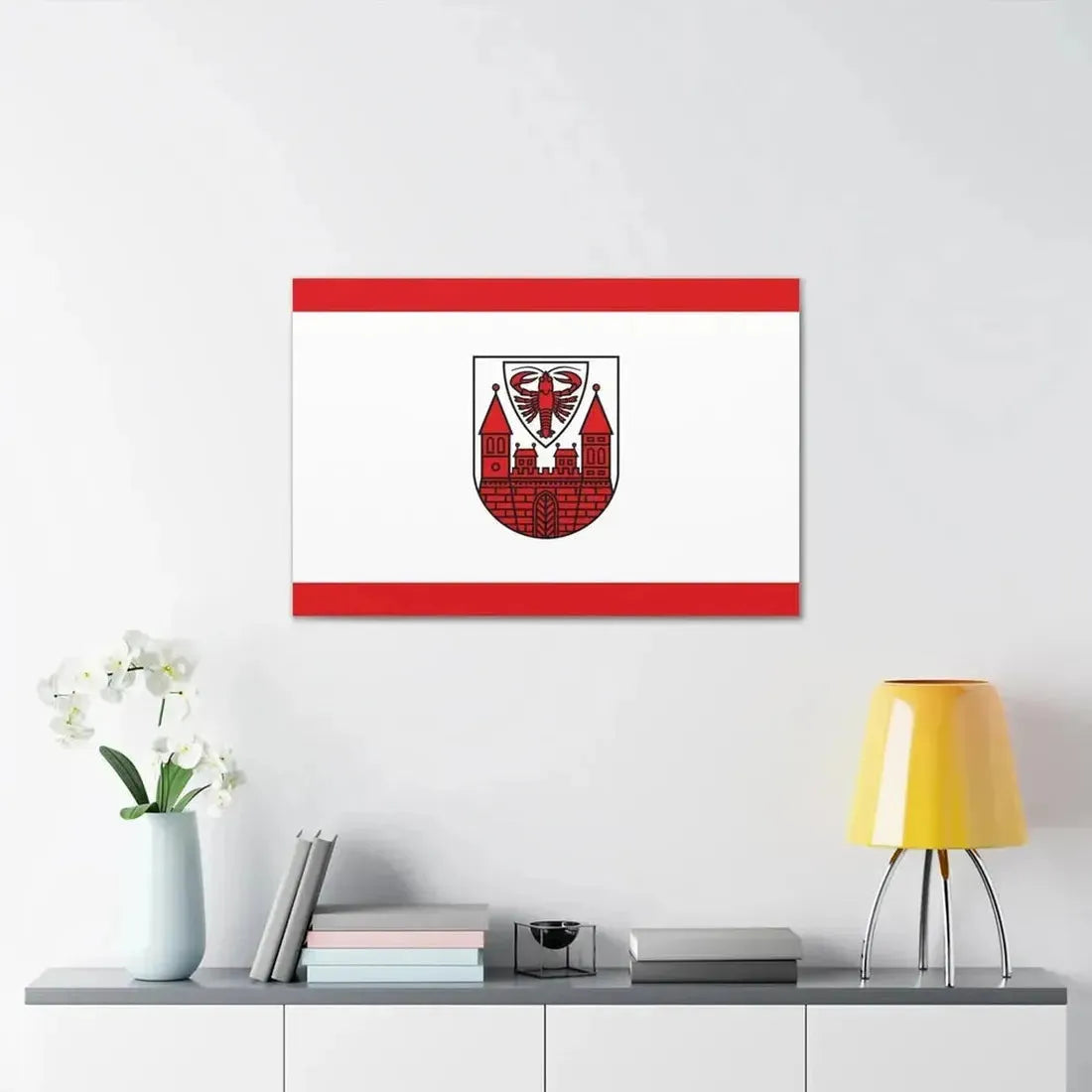 Flag of Cottbus Germany - Canvas Wall Art - The Sticker Space