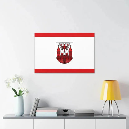 Flag of Cottbus Germany - Canvas Wall Art - The Sticker Space