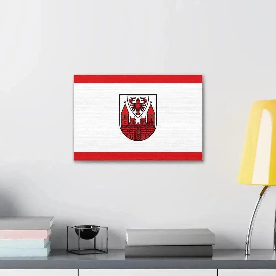 Flag of Cottbus Germany - Canvas Wall Art - The Sticker Space