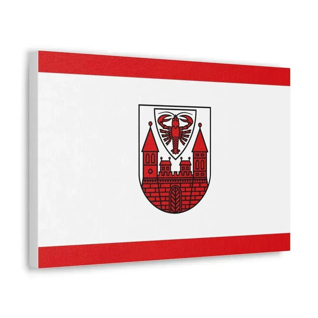 Flag of Cottbus Germany - Canvas Wall Art - The Sticker Space