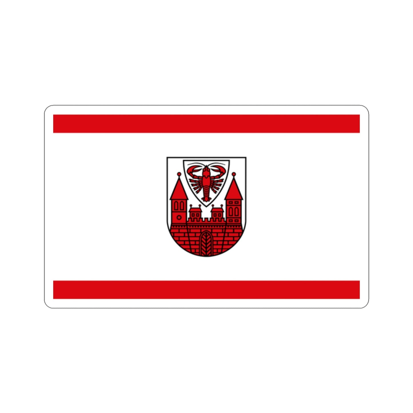 Flag of Cottbus Germany STICKER Vinyl Die-Cut Decal-2 Inch-The Sticker Space