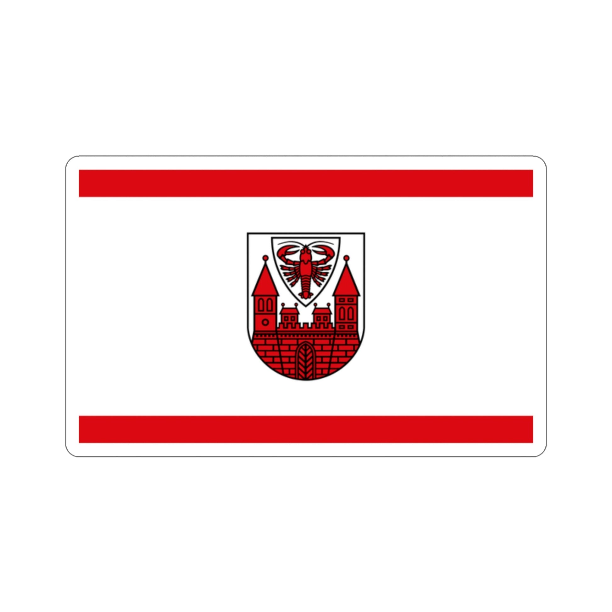 Flag of Cottbus Germany STICKER Vinyl Die-Cut Decal-2 Inch-The Sticker Space