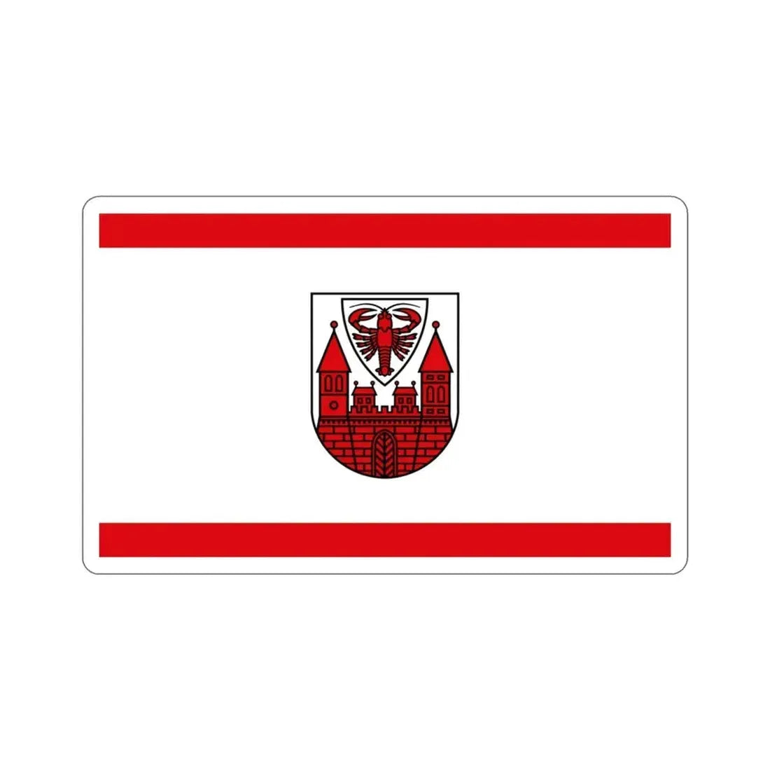 Flag of Cottbus Germany STICKER Vinyl Die-Cut Decal 3 Inch - The Sticker Space