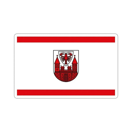 Flag of Cottbus Germany STICKER Vinyl Die-Cut Decal 6 Inch - The Sticker Space