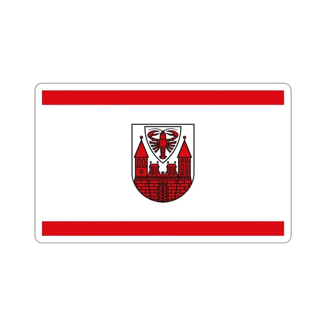 Flag of Cottbus Germany STICKER Vinyl Die-Cut Decal - The Sticker Space