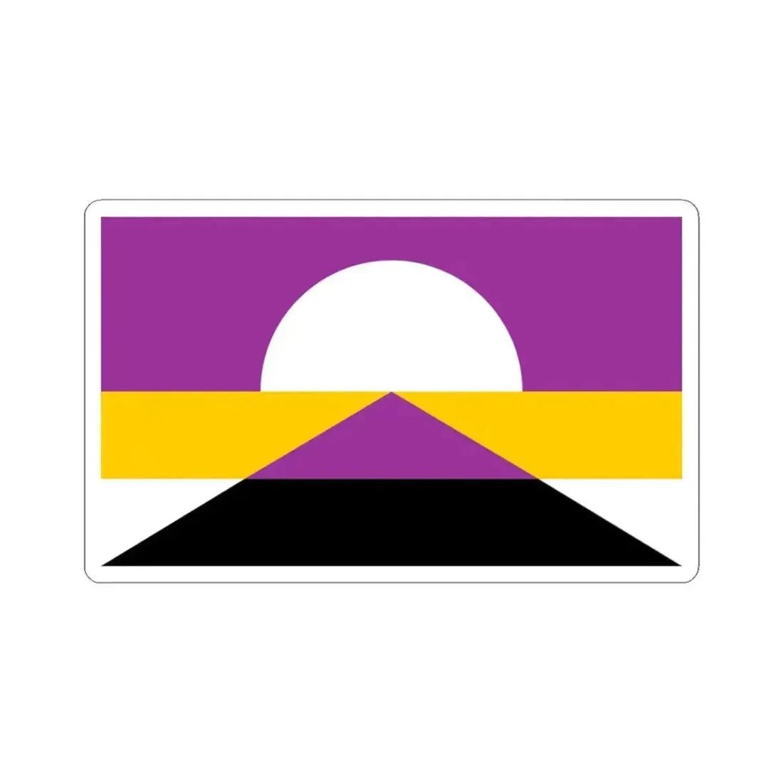 Flag of Countryside Kansas textless (United States) STICKER Vinyl Kiss-Cut Decal 3 Inch White - The Sticker Space