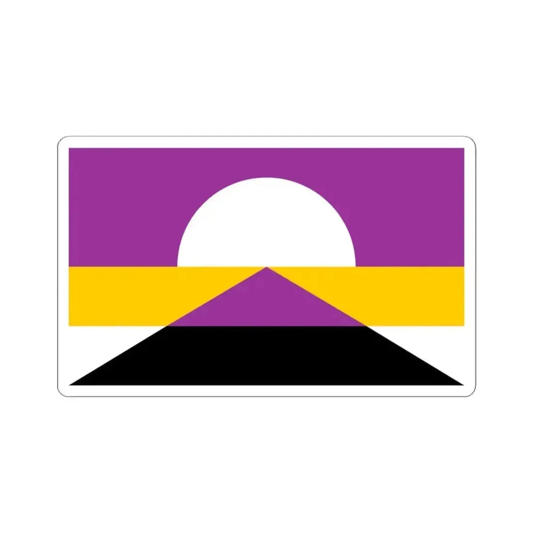Flag of Countryside Kansas textless (United States) STICKER Vinyl Kiss-Cut Decal 4 Inch White - The Sticker Space