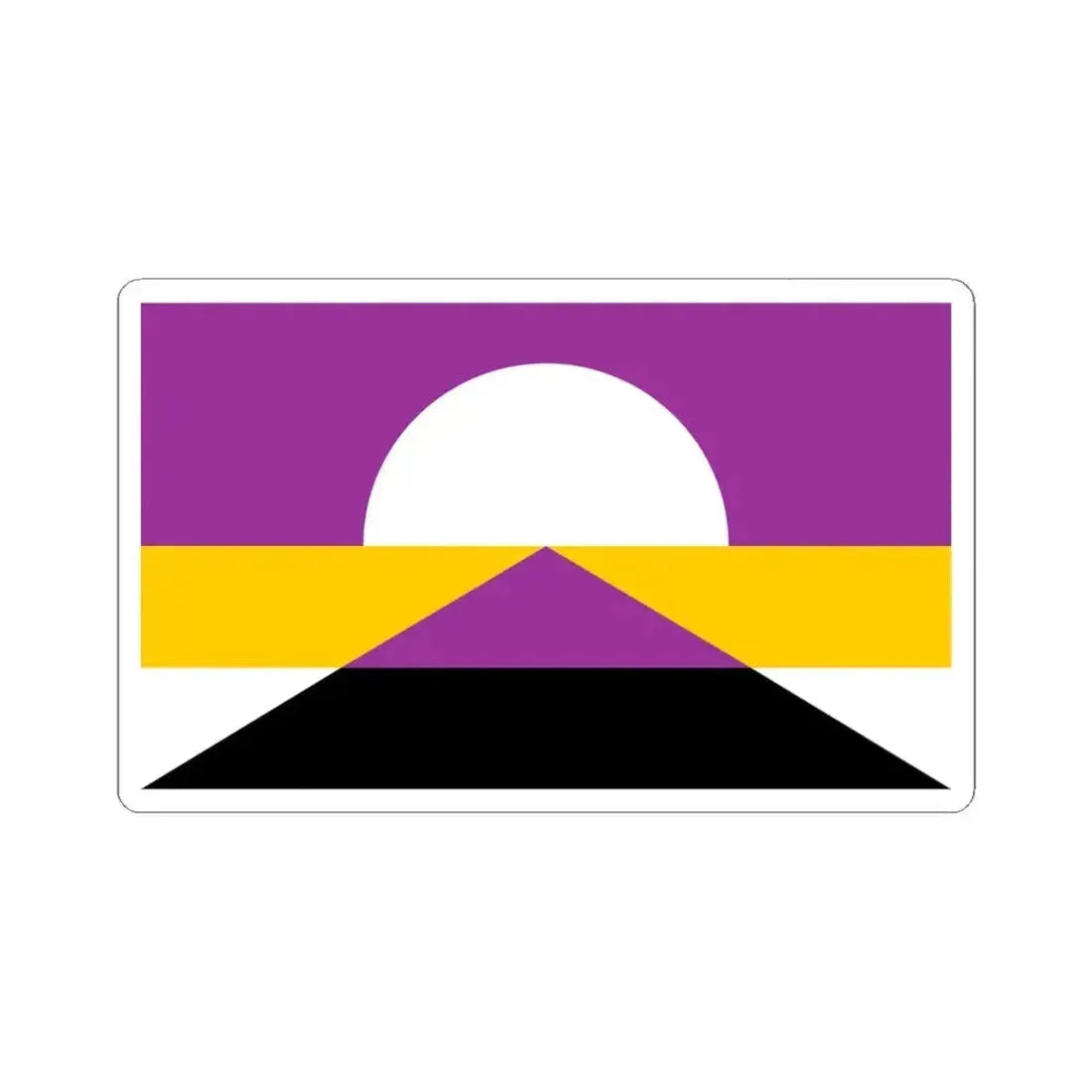 Flag of Countryside Kansas textless (United States) STICKER Vinyl Kiss-Cut Decal 6 Inch White - The Sticker Space