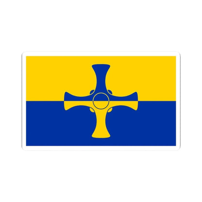 Flag of County Durham (England) STICKER Vinyl Kiss-Cut Decal 2 Inch White - The Sticker Space
