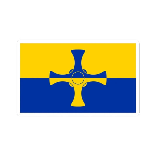 Flag of County Durham (England) STICKER Vinyl Kiss-Cut Decal 2 Inch White - The Sticker Space