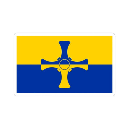 Flag of County Durham (England) STICKER Vinyl Kiss-Cut Decal 6 Inch White - The Sticker Space
