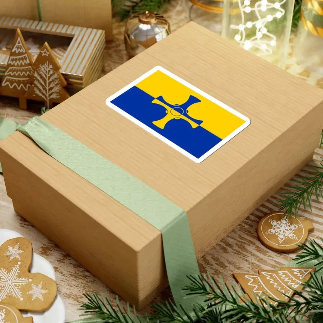 Flag of County Durham (England) STICKER Vinyl Kiss-Cut Decal - The Sticker Space