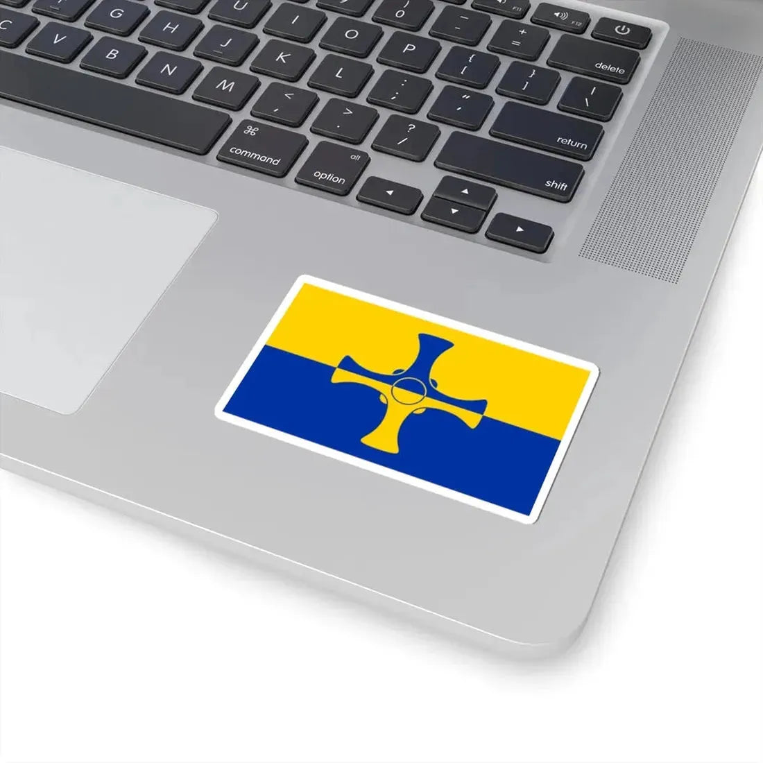 Flag of County Durham (England) STICKER Vinyl Kiss-Cut Decal - The Sticker Space