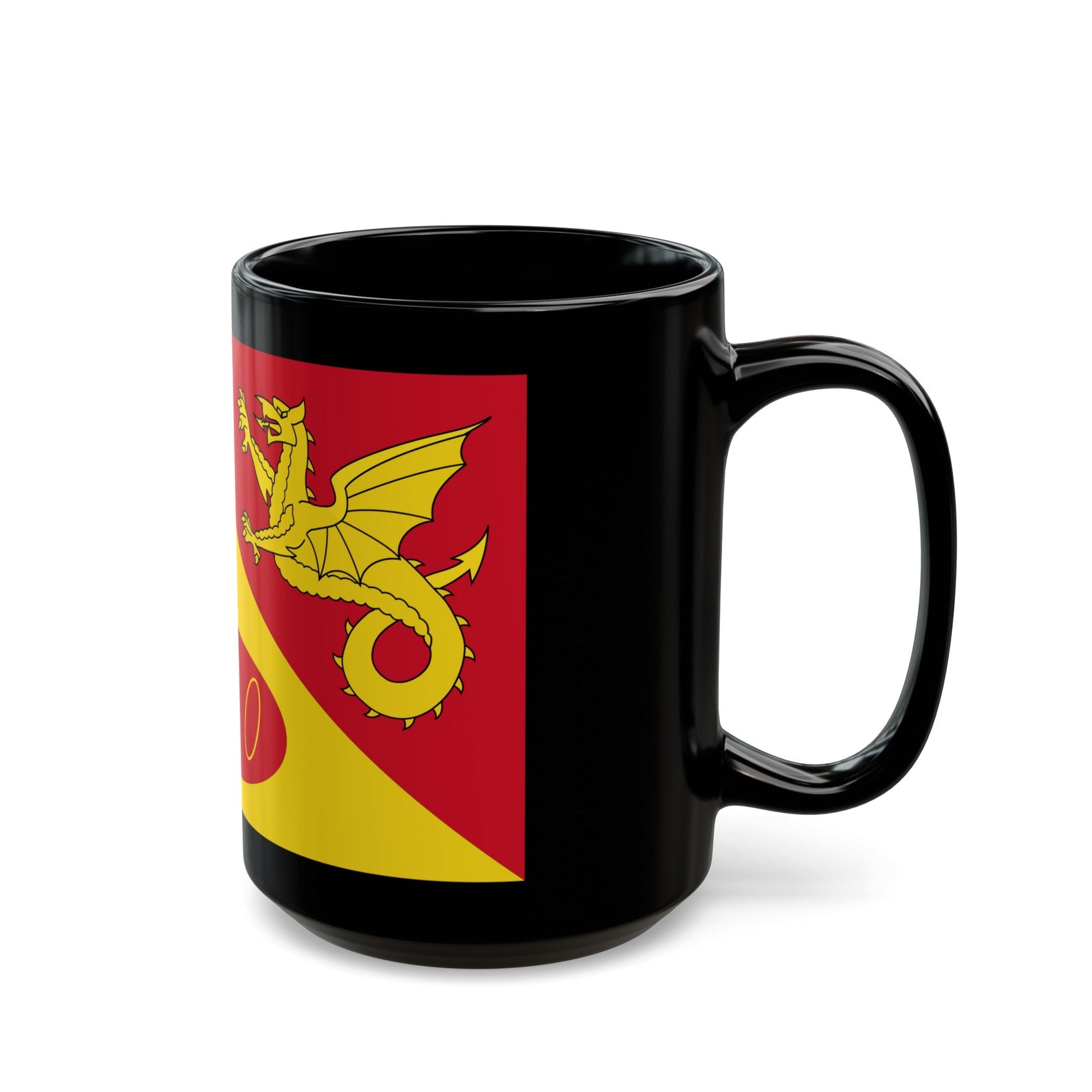 Flag of Craig y Dorth UK - Black Coffee Mug-The Sticker Space