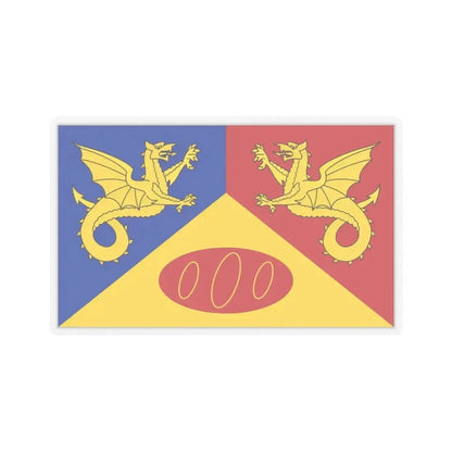 Flag of Craig y Dorth UK - STICKER Vinyl Kiss-Cut Decal 4 Inch Transparent - The Sticker Space