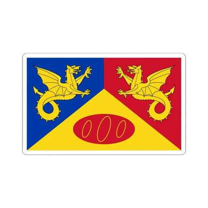 Flag of Craig y Dorth UK - STICKER Vinyl Kiss-Cut Decal 4 Inch White - The Sticker Space