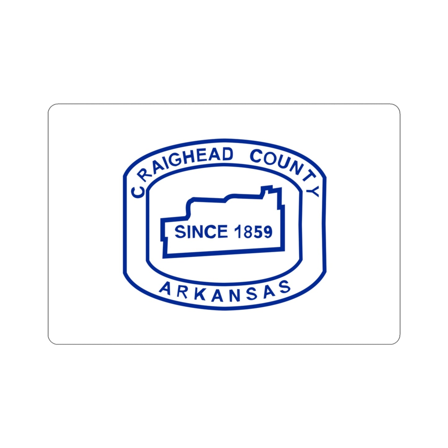 Flag of Craighead County Arkansas STICKER Vinyl Die-Cut Decal-3 Inch-The Sticker Space