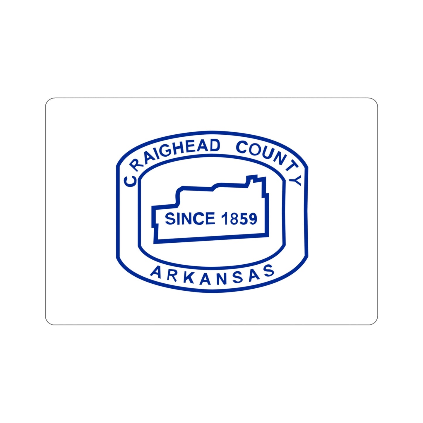 Flag of Craighead County Arkansas STICKER Vinyl Die-Cut Decal-4 Inch-The Sticker Space