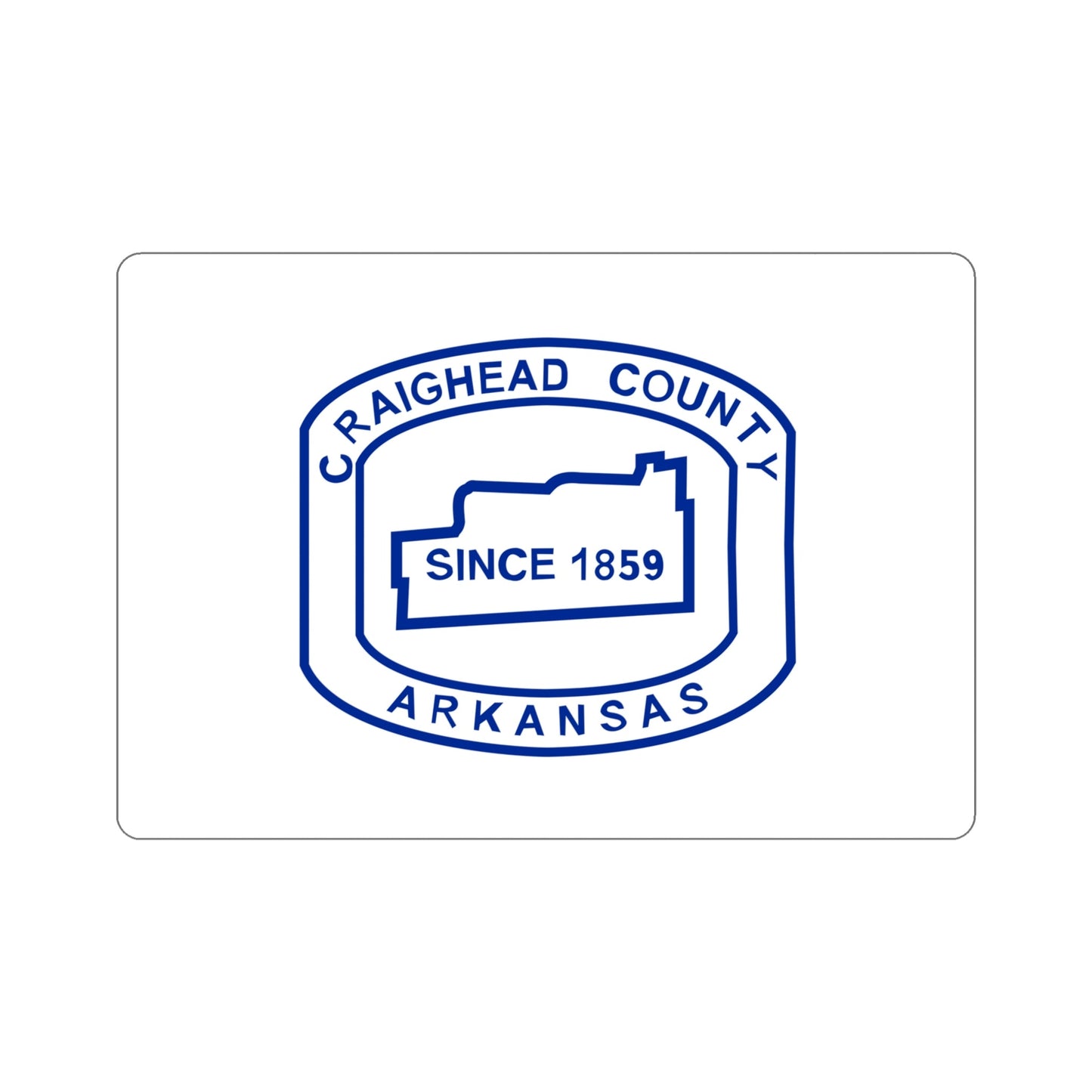 Flag of Craighead County Arkansas STICKER Vinyl Die-Cut Decal-5 Inch-The Sticker Space