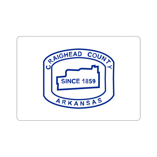 Flag of Craighead County Arkansas STICKER Vinyl Die-Cut Decal-6 Inch-The Sticker Space