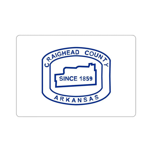 Flag of Craighead County Arkansas STICKER Vinyl Die-Cut Decal 6 Inch - The Sticker Space