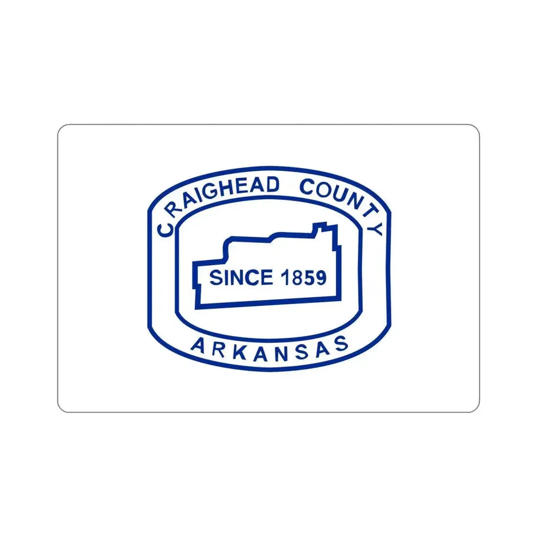 Flag of Craighead County Arkansas STICKER Vinyl Die-Cut Decal - The Sticker Space