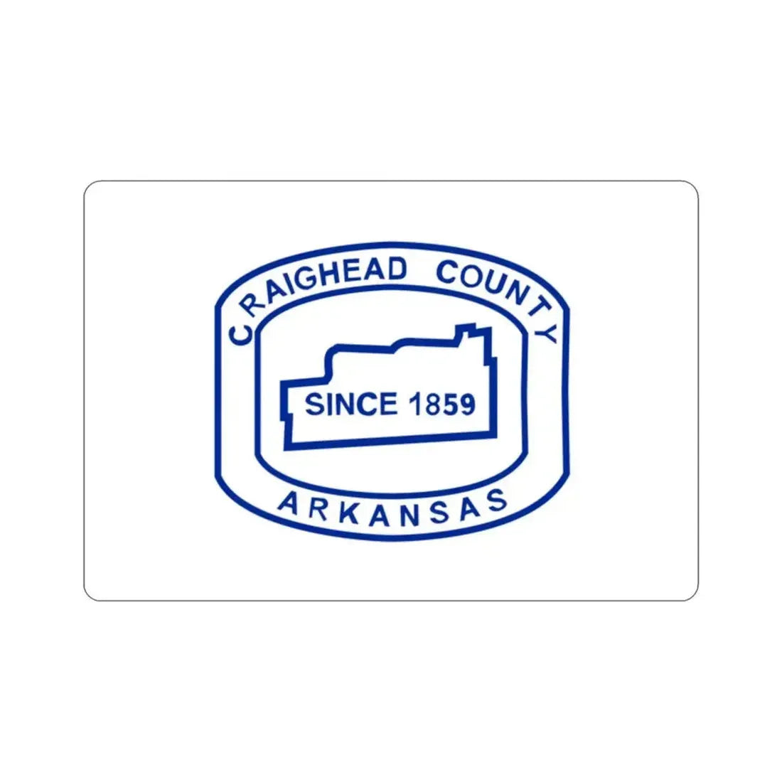 Flag of Craighead County Arkansas STICKER Vinyl Die-Cut Decal - The Sticker Space