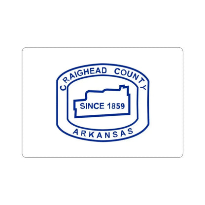 Flag of Craighead County Arkansas STICKER Vinyl Die-Cut Decal - The Sticker Space