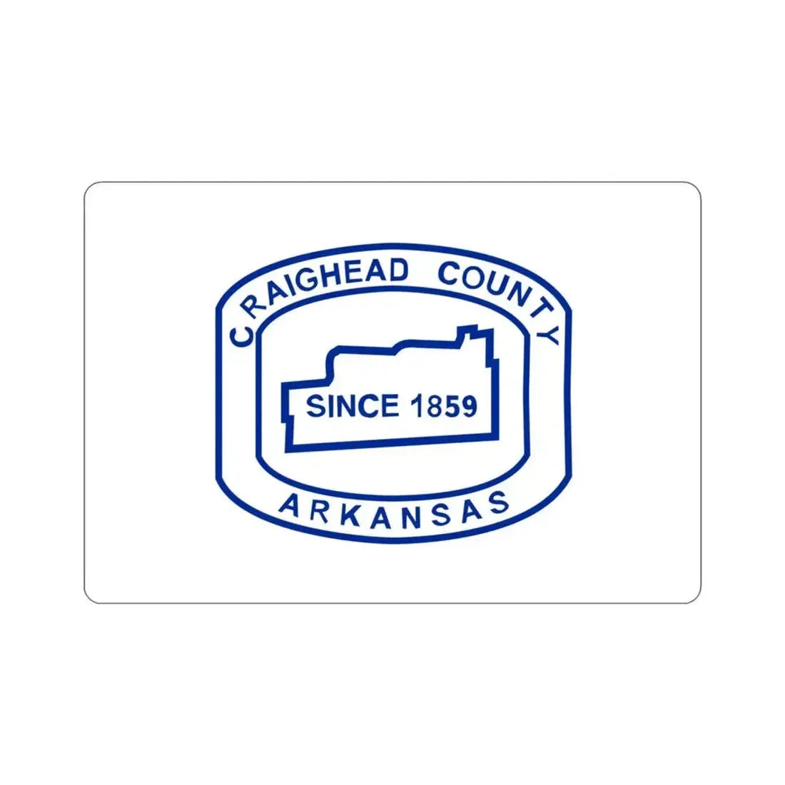 Flag of Craighead County Arkansas STICKER Vinyl Die-Cut Decal - The Sticker Space