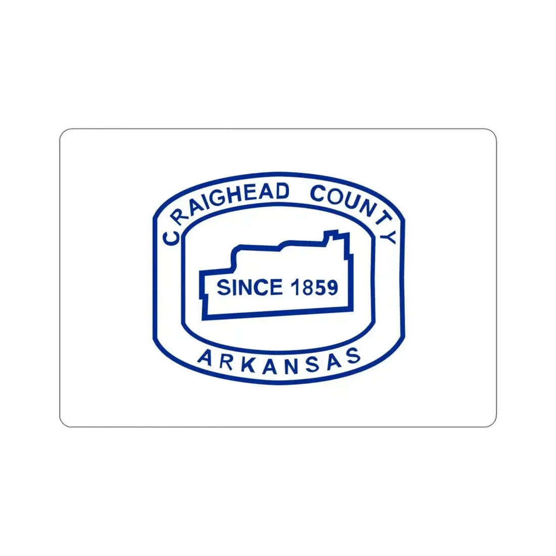 Flag of Craighead County Arkansas STICKER Vinyl Die-Cut Decal - The Sticker Space