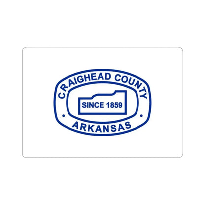 Flag of Craighead County Arkansas (United States) STICKER Vinyl Kiss-Cut Decal 2 Inch White - The Sticker Space